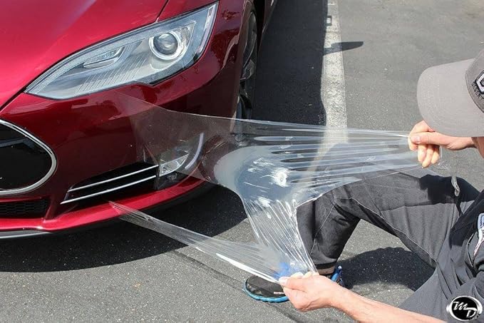VViViD Clear Paint Protection Bulk Vinyl Wrap Film Including 3M Squeegee and Black Felt Applicator (54 Inch x 60 Inch)