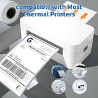 4"×6" Direct Thermal Shipping Label, Fanfold Thermal Label 2000 Packs (500packs Per Stack) Permanent Adhesive, Compatible with Zebra, Rollo, Jadens, Nelko