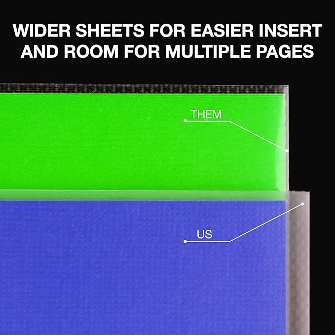 Samsill 50 Pack Sheet Protectors, 8.5x11 Inch Page Protectors for 3 Ring Binder, Standard Weight, Non-Glare Protector, Letter Size, Top Loading, Acid Free