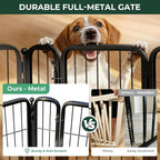 FXW Dog Gate Extra Wide Designed for Indoor Use, Adjustable Width Up to 55-inch Wide (32" H 2 Wire Panels for Small and Medium Dogs), Black