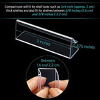 Outus Plastic Label Holder Wire Shelf Label Holder 3 x 0.875 Inches Pockets Shelf Price Tag Holders for Supermarket Library Kitchen Bookshelf Storage Bins(50 Pieces)