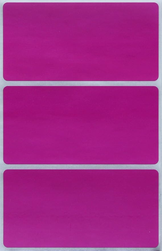 Royal Green Rectangular Name Tag Stickers Color-Coding Labels for Organizing, Moving, and Storage Boxes 4" x 2" Stickers to Write On Name Tags, 45-Pack (Purple)