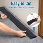 Eapele Floor Cord Cover 6.5ft Cord Covers for Wires on Floor, Heavy Duty Extension Cord Cover, Rubber Floor Cable Cover, Prevent Trip Hazard for Sidewalk Home Office Outdoor or Indoor Settings (Grey)