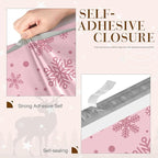 Metronic Christmas Poly Mailers 14.5x19" 50pcs Shipping Bags for Clothes,Self Adhesive Shipping Envelopes for Small Business,Waterproof Mailers Poly Bags for Shipping,Packaging Mailing Bags Snowflake