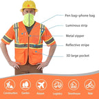 AYKRM Custom Logo Personalised Printed High Visibility Reflective 2 two tone work construction Safety Vest
