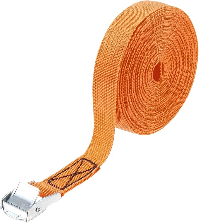 PATIKIL Lashing Straps 1" x 20 Ft, Tie Down Strap Cam Buckle Adjustable Ratchet Straps 551 lbs for Cargo Trucks Motorcycle Luggage, Orange