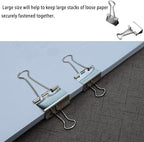 Extra Large Binder Clips 2 Inch (40 Pack), Big Paper Clamps for Office and Home Supplies, Silver