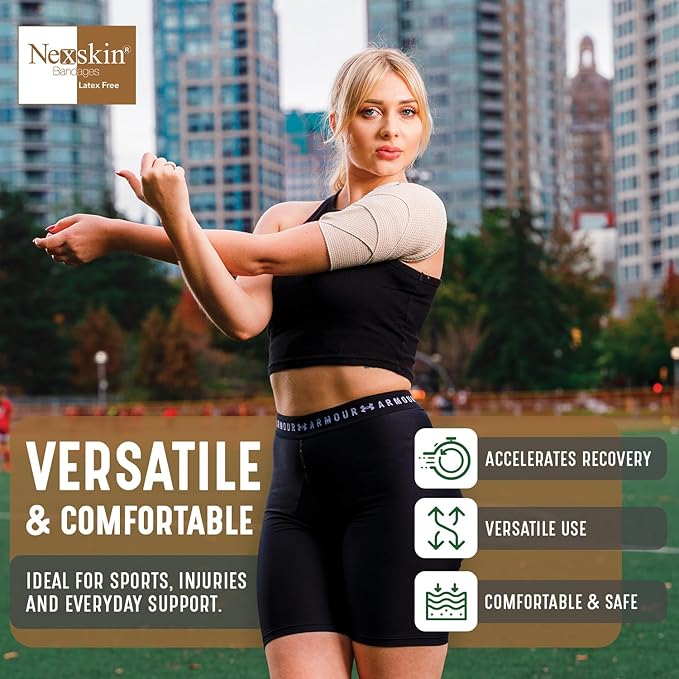 Premium Elastic Bandage Wrap (6” Wide, 6 Pack) - Nexskin Latex Free Athletic/Medical Compression Bandages Hook & Loop Fasteners at Both Ends - Lifetime Washable & Reusable Bandages
