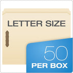 Pendaflex Manila Fastener Folders, Letter Size, 2 Fasteners, Straight Cut, 50/BX (FM212) (Pack of 5)