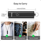 Blukar Rechargeable EDC Flashlight, 360L Mini Keychain Flash Light with 3 Lighting Modes, Memory Function, Waterproof, Compact and Portable Pocket Light for Everyday Carry, Emergency,Camping,Outdoor