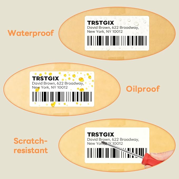 Compatible DYMO 30323 (2-1/8" x 4") Shipping Labels, Direct Thermal Name Badge Label Replacement for DYMO LabelWriter 450, 4XL, Rollo, Zebra (12 Rolls / 2640 Labels), TRSTGIX
