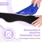 NEWGO Headache Ice Pack Head Wrap for Migraines, Cold Pack Head Ice Therapy Wrap for Headache Relief, Tension, Sinus Pain, Chemo, Head Injuries (Purple) 29.5" x 4.3"
