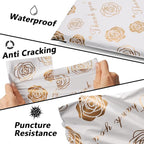 Thank You Poly Mailers 12x15.5 Inch 50 Pcs - Gold Rose Printed Shipping Bags for Clothing - Waterproof and Tear Resistant Mailing Envelopes - Self-Sealing Packaging Bags for Small Business