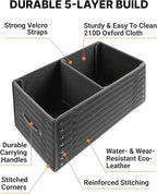 Owleys Trunk Storage 17.7" Collapsible Crate For Groceries, Tools & Travel Gear - Eco-Leather Car Organizer With Magnetic Lid - Practical Birthday Gift For Men (Highway 17)
