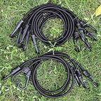 ZHOUBIN 32 Inch Black Bungee Cords with Hooks Heavy Duty, 1 Pcs