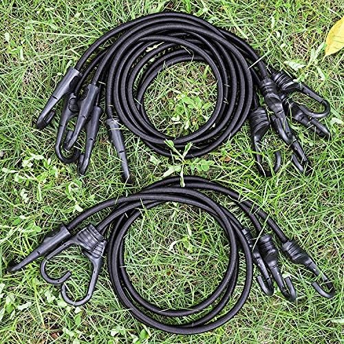 ZHOUBIN 32 Inch Black Bungee Cords with Hooks Heavy Duty, 1 Pcs