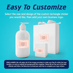 100 Custom Vinyl Stickers - Upload Your own Image, Text, Design, Logo - Personalized Logo Labels for Handmade, Packaging, Bottle, Jars, Candle, Brand Stickers (Peach, 5x3)