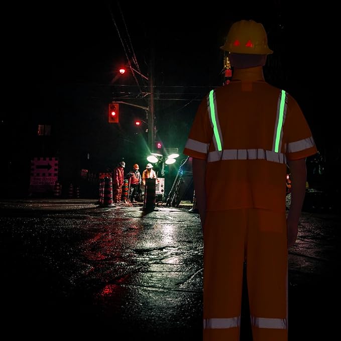 A-SAFETY Class 3 High Visibility Reflective Safety Vest – Orange Mesh, 6XL/7XL/8XL