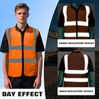BeautyWill Custom Logo Safety Vest S,M,L,XL,2XL,3XL,4XL Personalized Safety Vest High Visibility Apparel