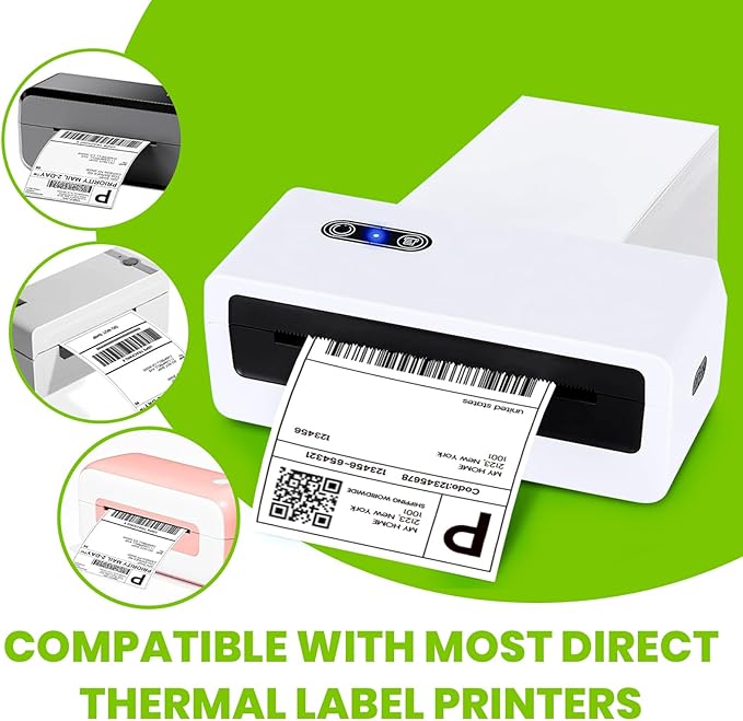 ADHES 4x6 Thermal Shipping Labels 10 Pack – 220 Labels Per Roll, 2200 Total, Top-Coated Strong Adhesive Thermal Label Printer Paper, BPA/BPS Free 4x6 Shipping Labels for Mailing and Packaging