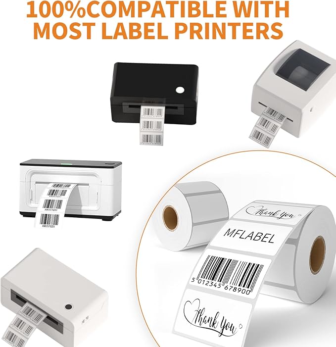 MFLABE 90 Rolls of 1000 2-1/4 x 1-1/4 Inch Direct Thermal Perforated Shipping Labels,SKU Labels