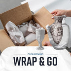 Bryco Goods Large Newsprint Packing Paper Roll - 1000'L x 18”W (700 Sheets 17” Long Equivalent) - USA Made - Newspaper Paper - Packaging, Storage, Shipping & Moving Supplies