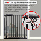 Extra Wide Baby Gate 48-52.7 Inch - Tension Mounted Dog Gate Indoor for Banisters & Wide Hallways - Black Metal, Walk-Through Safety Gate for Kids & Pets