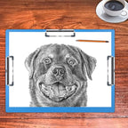 Acocony 11x17 Clipboard Three Clip Super Tough Extra Large Clipboard PP Plastic Not Fragile 11 x 17 Clipping Board Blue Pack of 1