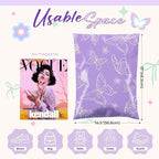 Metronic Poly Mailers 14.5x19 Inch 50pc Shipping Bags for Clothes,Self Adhesive Shipping Envelopes for Small Business,Waterproof Mailers Poly Bags for Shipping,Packaging Mailing Bags Purple Butterfly