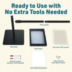 2 PACK Double-Sided Adjustable Heavy Duty Pedestal Sign Holder Stand for Display - Indoor/Outdoor Floor Sign Stand with Base 8.5x11 inches (Horizontal and Vertical Orientation) - includes dry erase marker