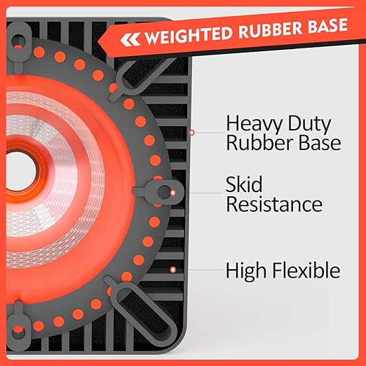 RoadHero 12 Pack Traffic Safety Cones 36 Inch, PVC Cone with Black Weighted Base, Orange Cones with Reflective Collars for Parking Lot, Road Safety, Construction Events