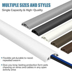 Floor Cord Covers for Wires 10FT Cable Hider Wire Cover Self Adhesive Cord Hider Floor for Offices, Homes, Workshops, Warehouses Cable Cavity 0.39" W x 0.27" H
