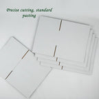 8x6x4 Inches Shipping Boxes Set of 40, White Corrugated Cardboard Box Literature Mailer for Packing Small Business