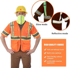 AYKRM Custom Logo Personalised Printed High Visibility Reflective 2 two tone work construction Safety Vest