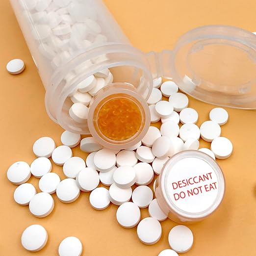 2 Gram 110 Packs Silica Gel Desiccant Canister,Orange to White Indicating Desiccants Capsules, Moisture Absorbers for Food Storage, Food Grade Desiccant Dehumidifiers
