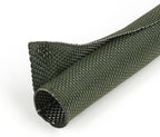 1 inch Split Braided Cable Management Sleeve for USB Cable Power Cord Audio Video Cable, High-Temperature Automotive Harness Wire Loom Cord Protector from Cat Dog Chewing (Green, 10FT)