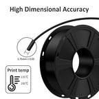 GEEETECH 6KG 3D Printer Filament Bundle - Black PLA Filament 1.75mm ±0.02mm (6 Spools, 1KG Each) - High Precision, Low Warping, 3D Printing Filament Fits Most FDM 3D Printers