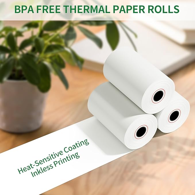 (10 Rolls) 3 1/8" x 230' Thermal Receipt Paper Rolls, Cash Register POS Thermal Paper, Credit Card Rolls Thermal 3 1/8 in x 230 ft.