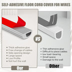 Cord Wall Cover, 118in Self-Adhesive Wire Covers for Cords on Wall, Extension Cable Hider for Floor, Mounted Tv, Home and Office Cavity 0.63" Wx0.31 H