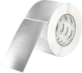 Perco Metallic Silver 3x5 Inch Perforated Sticker Labels — 150 Stickers Per Roll — with Permanent Adhesive for Product Labeling, Gift Boxes, Event Signage, Decorative Packaging & More — Made in USA