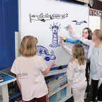 Mobile Whiteboard Magnet Dry Erase Board on Wheels Double-Sided Magnetic Portable Stand Whiteboard- 48"x36" Rolling White Boards with Easy Flip Feature