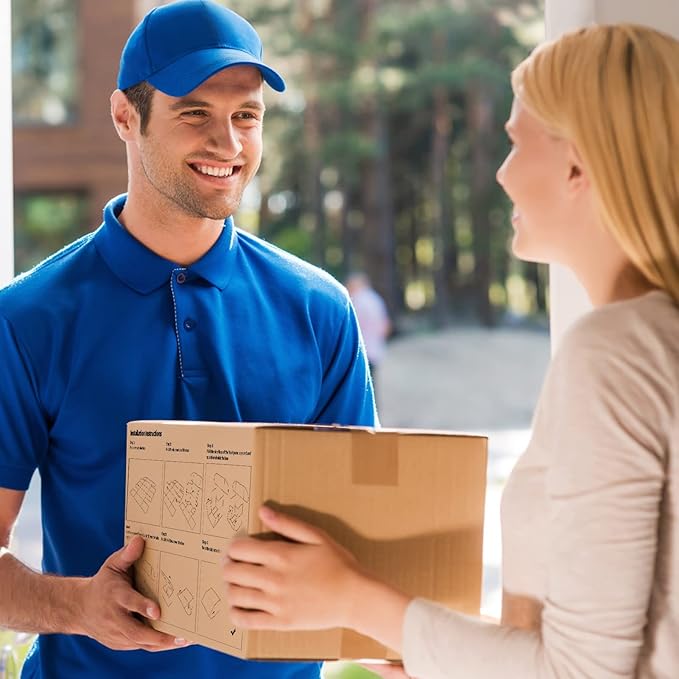 WIFTREY 8x6x4 Small Shipping Boxes 25 Pack for Mailing,Packing, White Corrugated Cardboard Boxes for Small Business