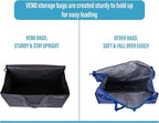 VENO 2 Pack Moving Bags and Large Christmas Storage Bins with lids. Alternative to Moving Boxes, Packing Supplies for College. Extra Large Heavy Duty Totes for Packaging (Dark Gray, 2 Pack)