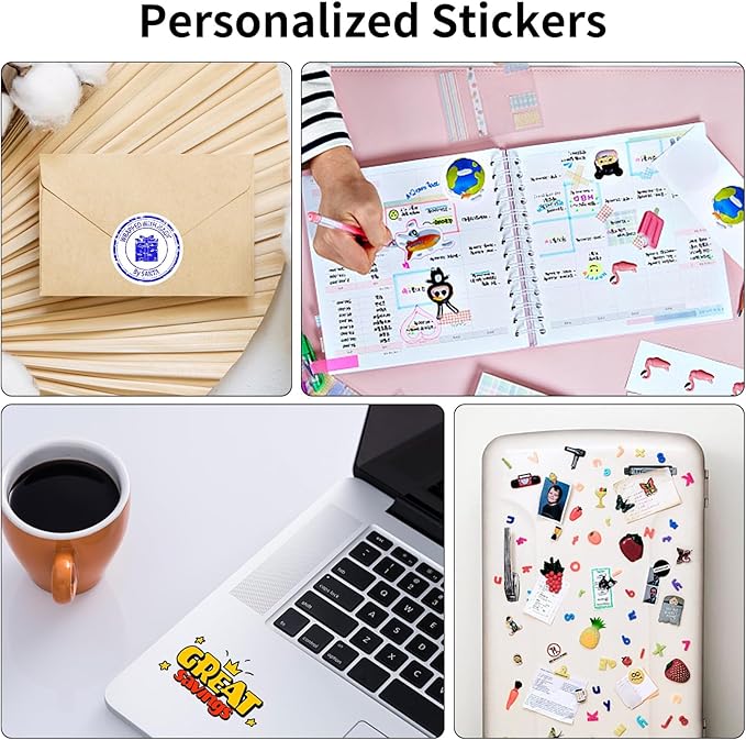 8.5" x 11" Full Sheet Label Sticker Paper for Laser & Inkjet Printers, Self Adhesive Printer Paper Shipping Labels, Printable White Matte Mailing Label Stickers(100 Sheets,100 Labels)