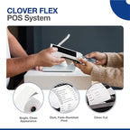 Clover Flex Paper Rolls - 50 Rolls - 2 1/4'’ x 50’- 48 GSM - Clover Flex Receipt Paper Compatible for C401, C403, C405 and C406 POS Machines - BPA Free Material
