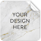 100 Custom Vinyl Stickers - Upload Your own Image, Text, Design, Logo - Personalized Logo Labels for Handmade, Packaging, Bottle, Jars, Candle, Brand Stickers (Gold Marble, 2x2 Square)