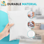 Shop4Mailers 9 x 12 Glossy White Plastic Self Seal Poly Mailer Flat Bags Waterproof Shipping Envelope 2.17 Mil for Apparel, Clothes, Shirts, Books – Permanent Adhesive Seal (1000 Pack)