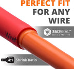 Wirefy 1/4" Heat Shrink Tubing - 4:1 Ratio - Adhesive Lined - Resistant Heat Shrink - 50 Feet Roll - Red