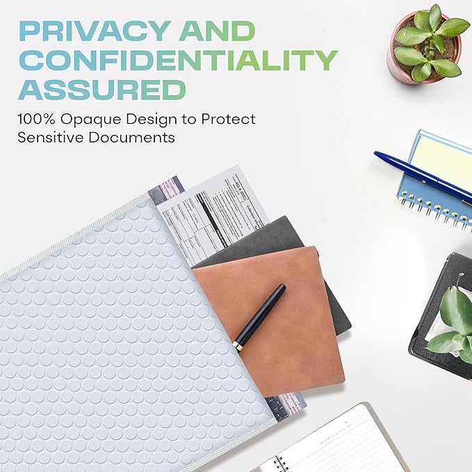 White 10.5x16 Inch Large Poly Bubble Mailers #5 | Padded Envelopes with Self Seal | Air Lined Cushioned Bubble Mailer | Usable Size 10.5x15 | 200 Pack Bulk | Lightweight shipping Bags