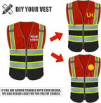 BeautyWill Custom Logo Safety Vest Class2 High Visibility Reflective Vest Breathable Construction Vest